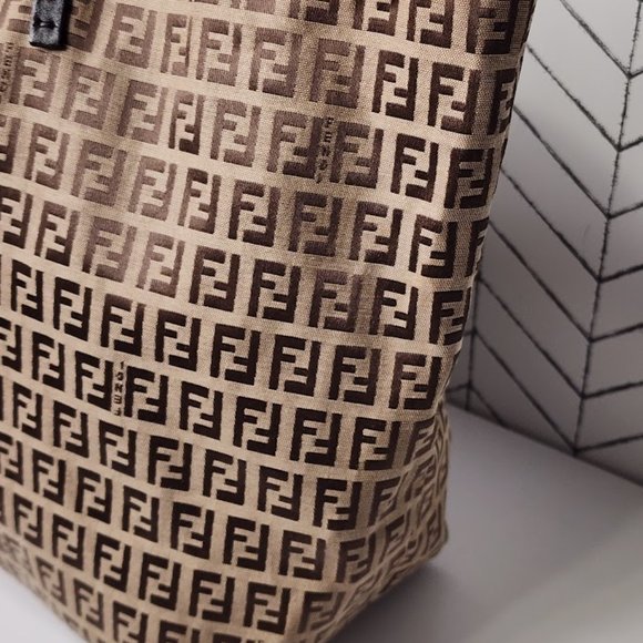 ✨ Fendi Zucchino Canvas Roll Tote Bag main image 9
